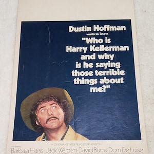 Dustin Hoffman Who Is Harry Kellerman Original Movie 22x14&quot; Poster 1971