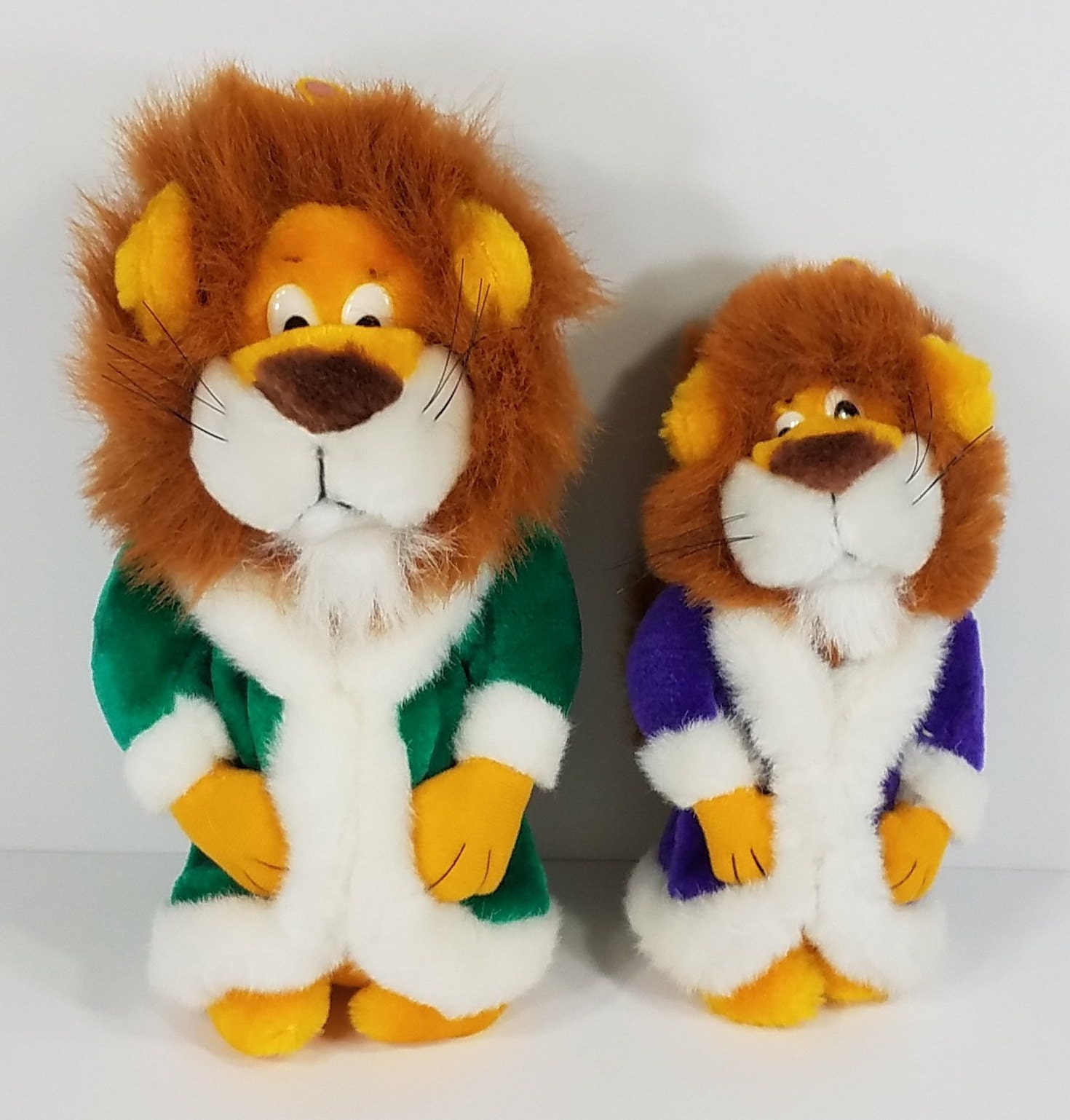 Lot of 2 Purple Green King Lions Plush Stuffed Animals Liberty - Etsy