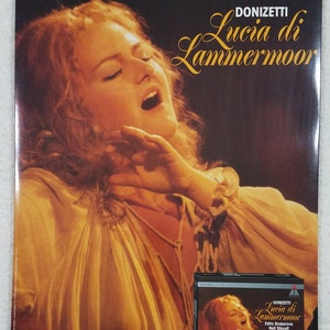 Lucia di Lammermoor Edita Gruberova 16,5 x 23,5" pantalla promocional standee de cartón