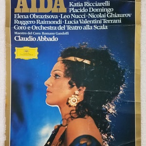 Giuseppe Verdi Aida German Deutsche Grammophon 16x23&quot; cardboard standee promotional display