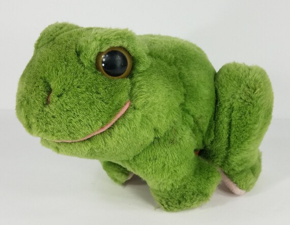 green frog plush
