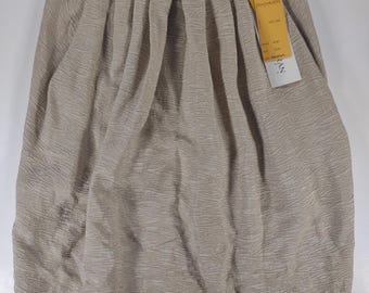 NWT Donna Karan New York beige tan textured 100% Silk straight skirt Medium