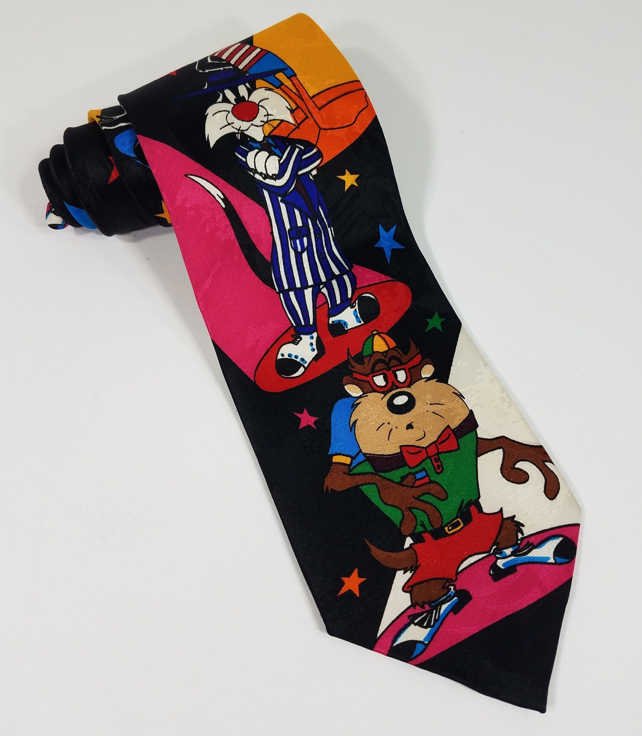 Cravate Looney Tunes Taz Bugs Bunny Daffy Duck - Accessoires & Bagagerie