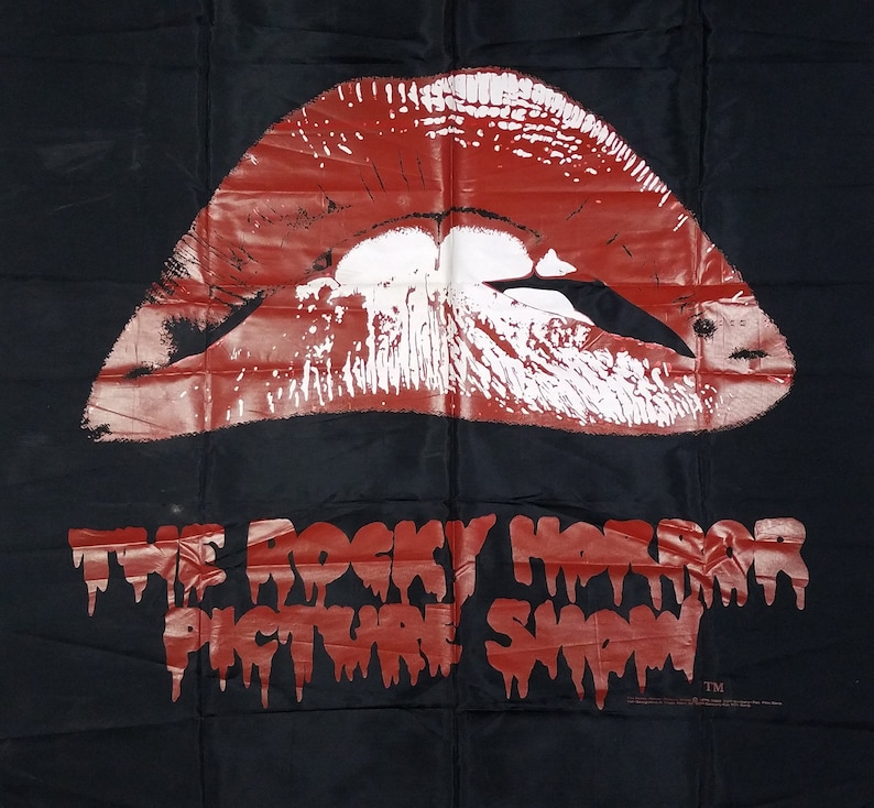 1982 the Rocky Horror Picture Show Lips Oversized 45x47 Tapestry Flag Etsy