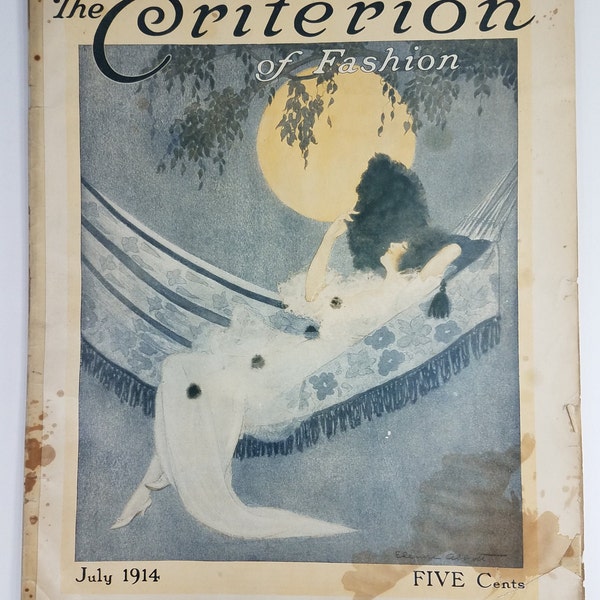 Antique The Criterion of Fashion July 1914 complete magazine RARE collectible