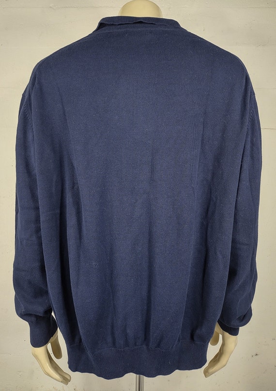 NWT Izod dark blue 100% Cotton collared pullover … - image 5