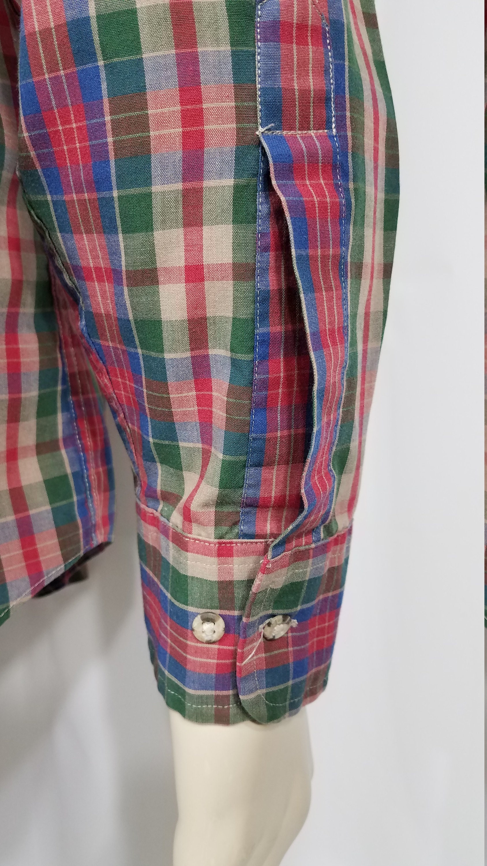 Chaps Ralph Lauren Red Green Blue Beige Plaid Button Front - Etsy