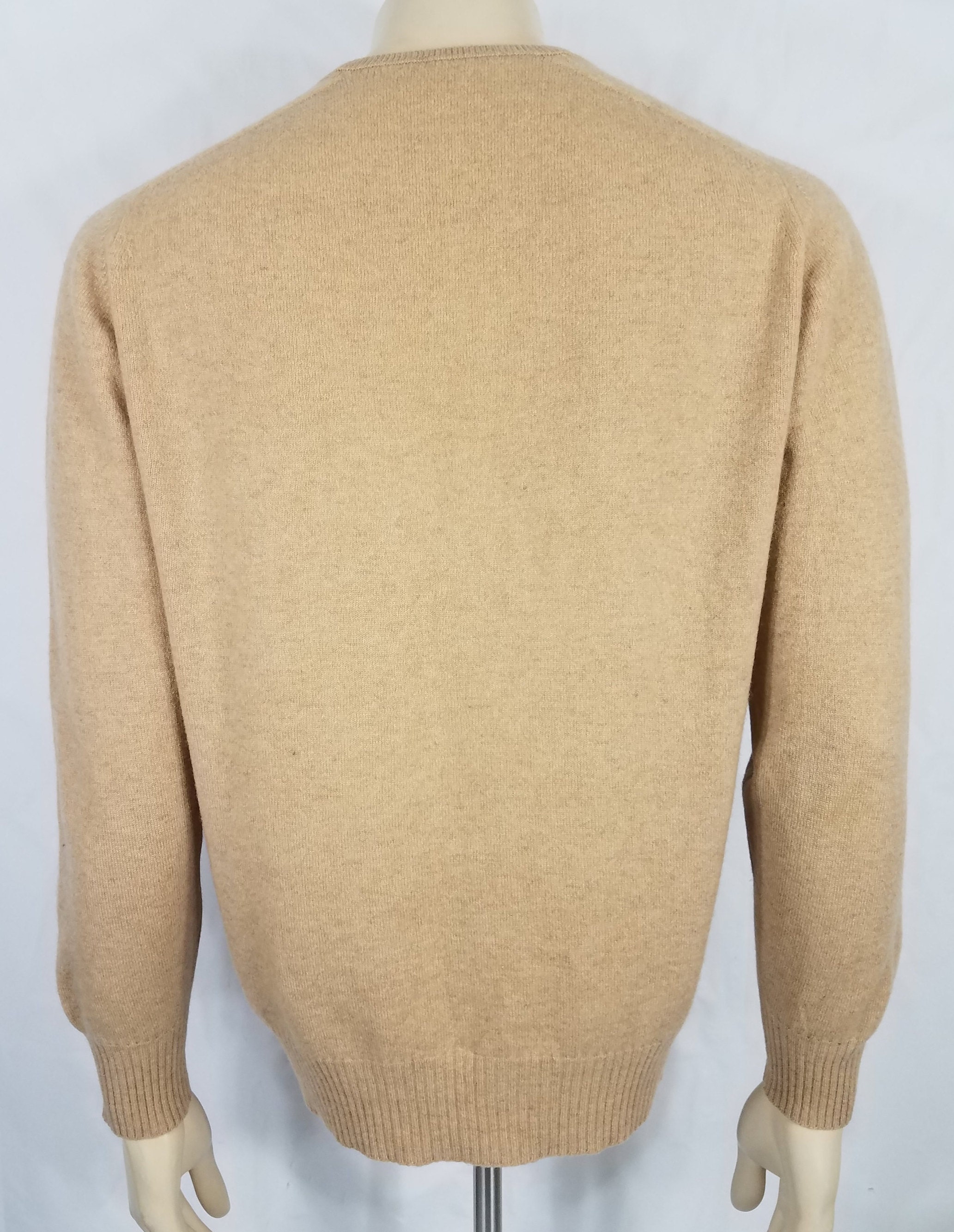 Brooks Brothers Tan Beige 100% Scottish Cashmere V-neck - Etsy