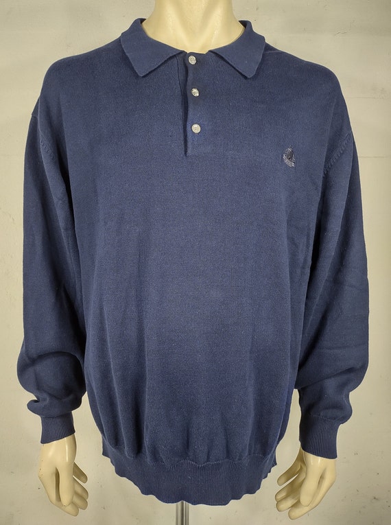 NWT Izod dark blue 100% Cotton collared pullover … - image 1