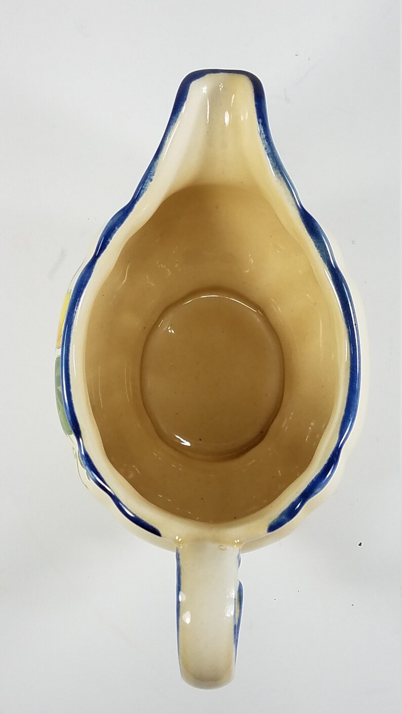 Vernon Ware by Metiox Beige Blue Gigi Floral 6 in Ceramic Gravy Boat ...