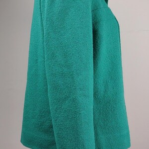 Chaqueta tipo blazer Castleberry verde texturizada con botones en la parte delantera, talla 14 para mujer. imagen 5