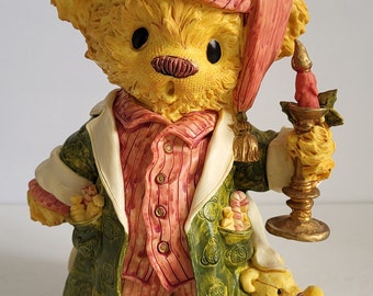 Teddy & Me Christmas bear in pajamas decorative statue WBI Inc. 1994