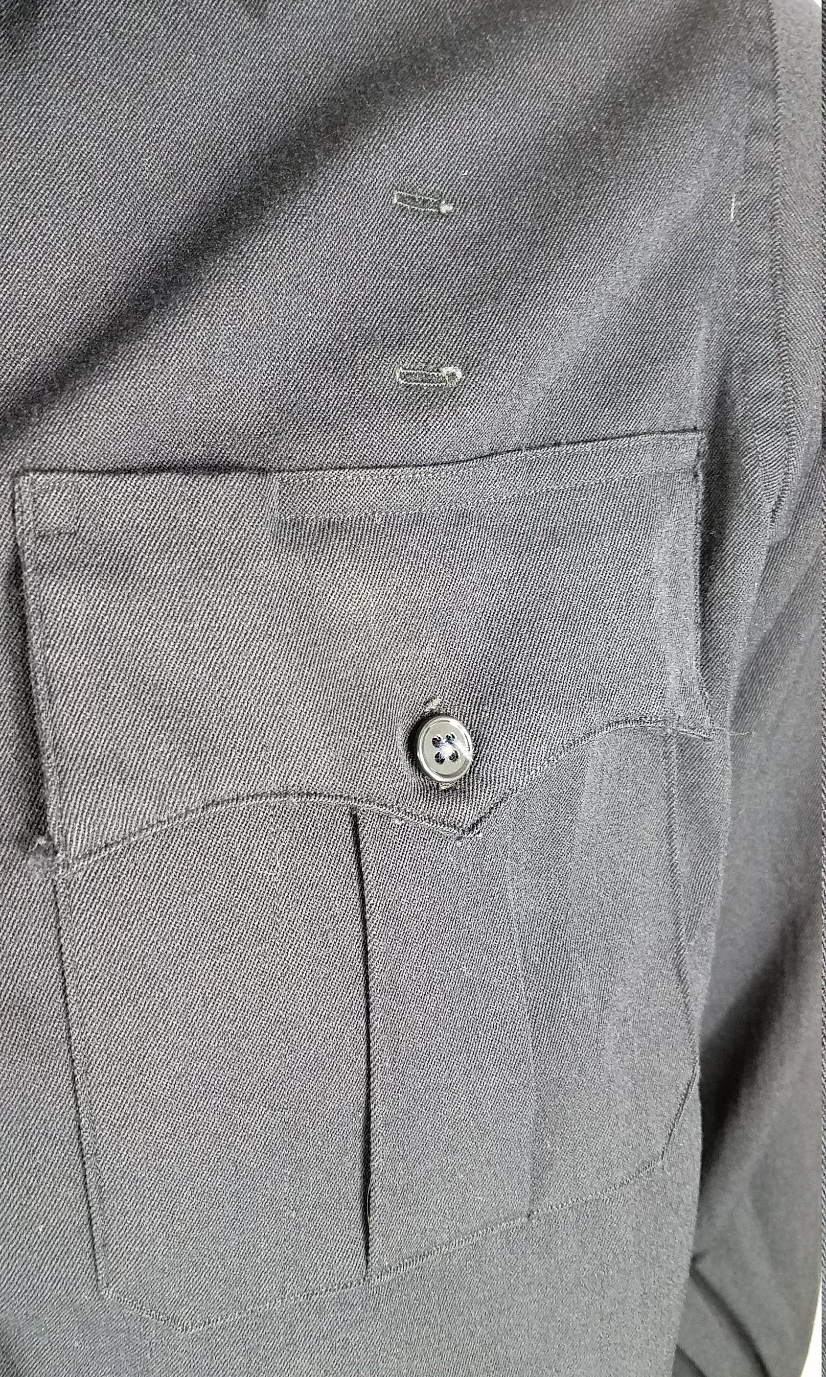 Sigmund Eisner Dark Blue Long Sleeve Button Front Uniform - Etsy