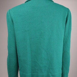Chaqueta tipo blazer Castleberry verde texturizada con botones en la parte delantera, talla 14 para mujer. imagen 6