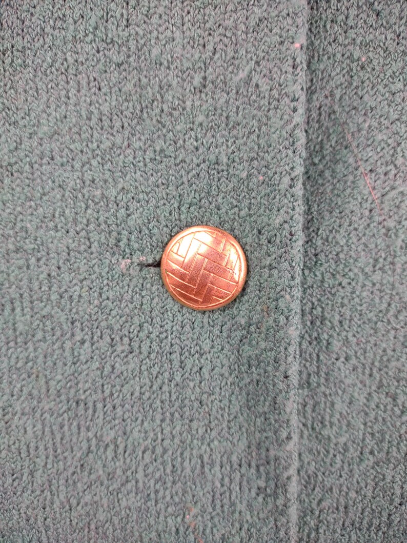 Chaqueta tipo blazer Castleberry verde texturizada con botones en la parte delantera, talla 14 para mujer. imagen 4