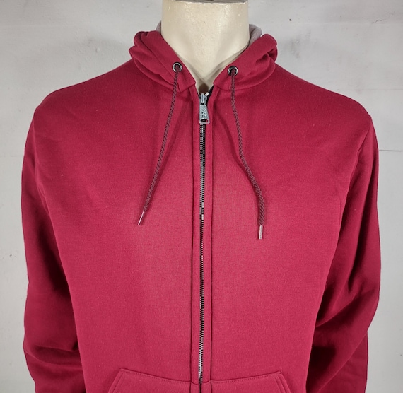 Muleskins Dark Red Full Zip Hooded Sweatshirt Hoodie Mens Large Tall Etsy Singapore