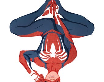 Impresión de 8x10 pulgadas - Traje de Insomniac del amigable vecino Spider-Man