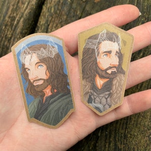Kraft Stickers - "And the Kronlosen werden wieder König" (Aragorn und Thorin Eichenschild)