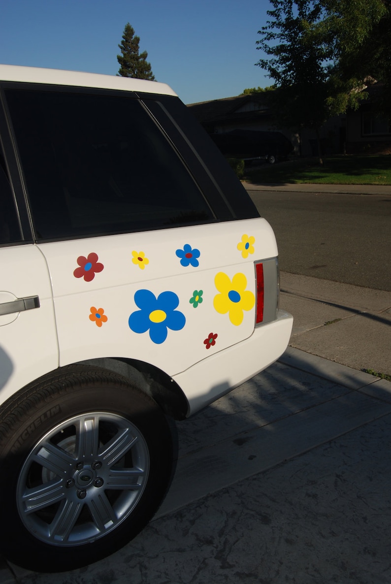 Flower Power Decals Car Flowers Flowers Etsy