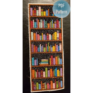 Bookshelf Bookmark Cross Stitch (PATTERN)