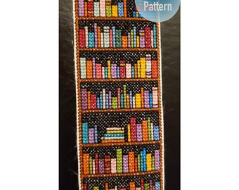 Bookshelf Bookmark Cross Stitch (PATTERN)