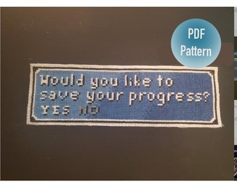 Final Fantasy 7 Cross Stitch Bookmark (PATTERN)