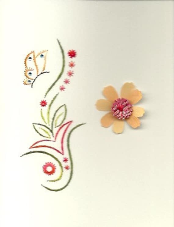 Flower With Butterfly - Etsy