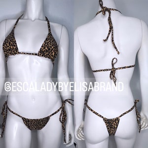 Cheetah print thong bikini