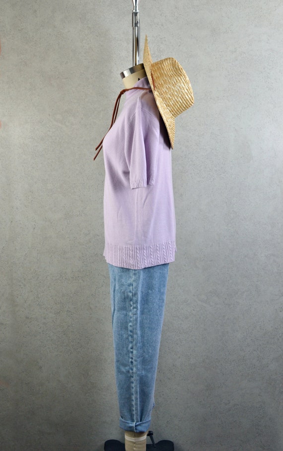 pastel lavender softest knit short sleeve mock ne… - image 5