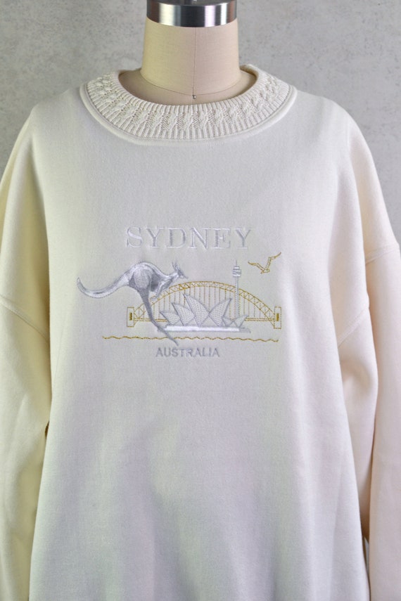 cream embroidered cable knit collar sydney austra… - image 3