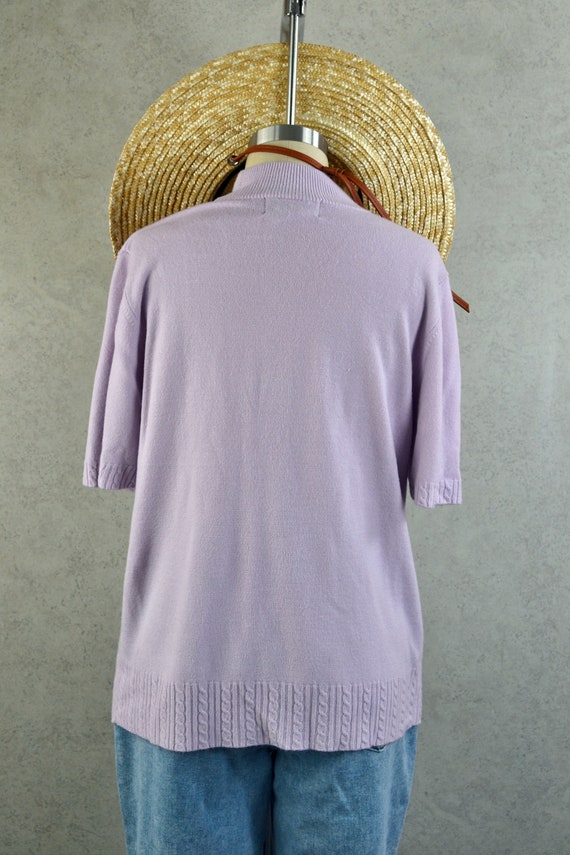 pastel lavender softest knit short sleeve mock ne… - image 7