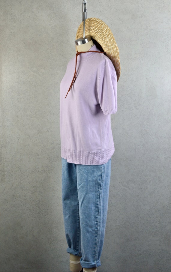 pastel lavender softest knit short sleeve mock ne… - image 4