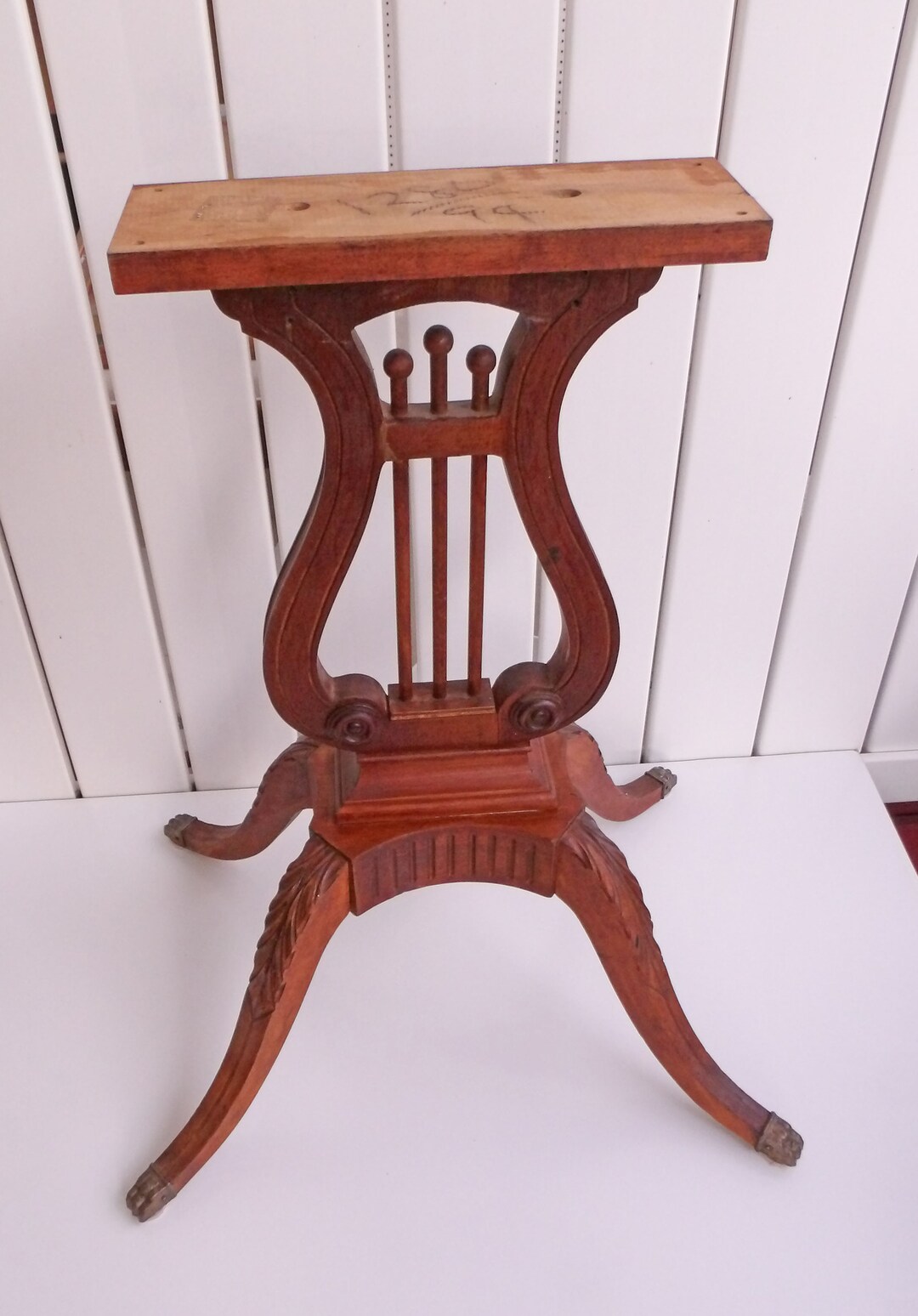 Walnut Antique Wood Table LEGS . SHIPS to California Only Ripe Etsy