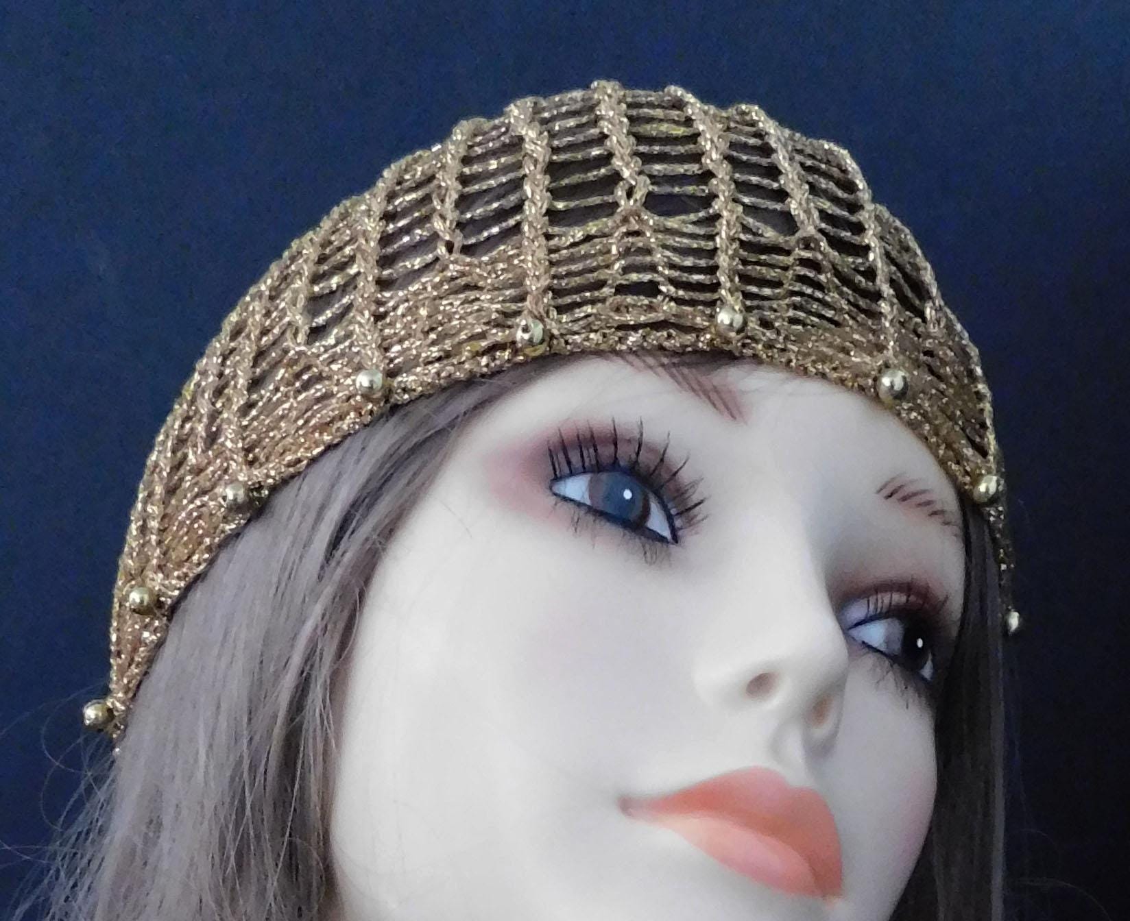 Metallic Gold + Beaded Beanie + Skull Cap + Women's Alternative