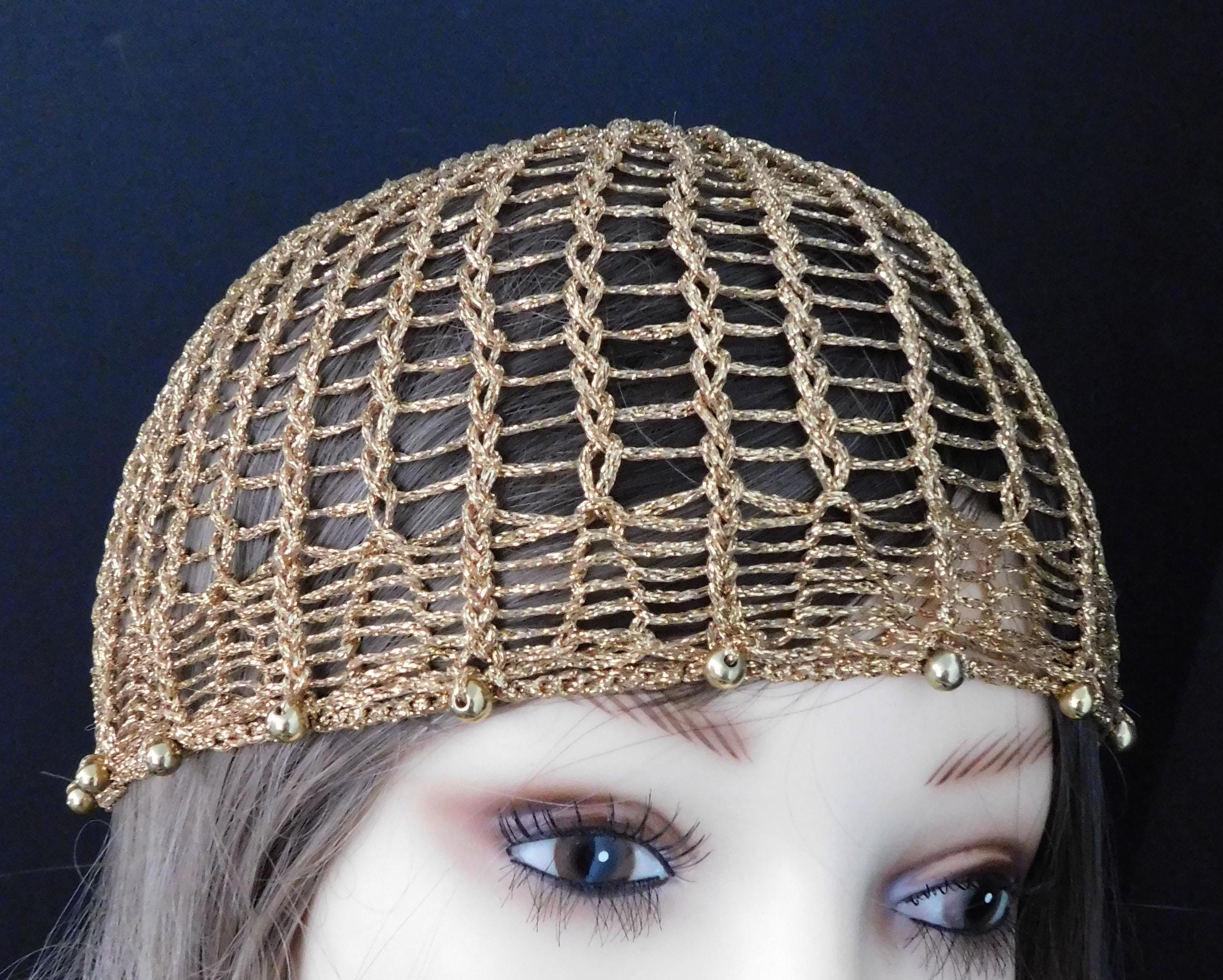 Metallic Gold + Beaded Beanie + Skull Cap + Women's Alternative
