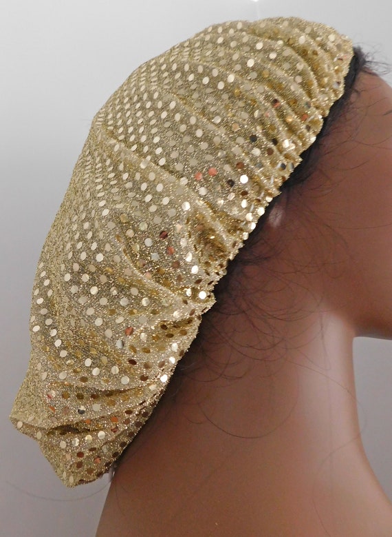 Totally Adjustable GOLD Metallic Hair Net Snood . Fits Most . Etsy
