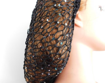 SPARKLY Snood Hair Net Head Cover | Fits Most | Multi Color