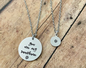 Gold flakes sun resin necklace Resin you are my sunshine jewelry Breath of the wild mother in law expecting mom gift for mama