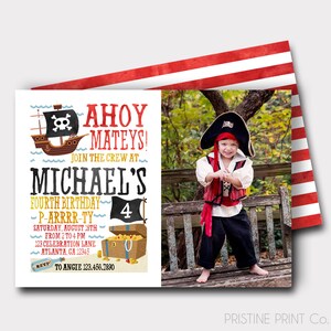 Pirate Birthday Invitation | Pirate Invitation | Pool Party Invitation | Beach Birthday Invitation | Boys Birthday Invitation | Pirate Ship