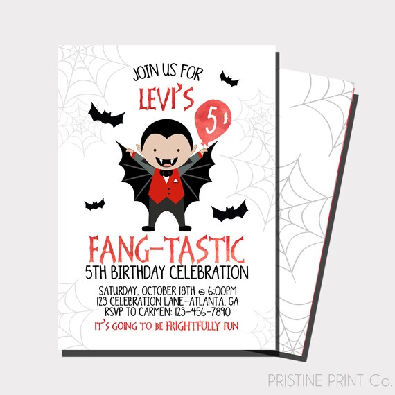 Halloween Urodziny Zaproszenie Jesienne Zaproszenie Na Etsy