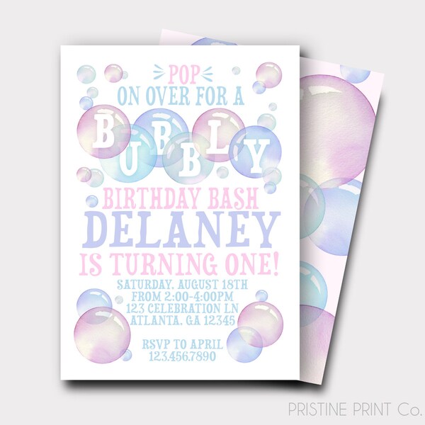Bubble Birthday Party Etsy