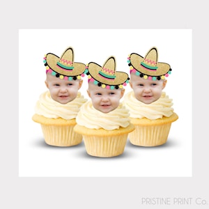 Fiesta Cupcake Toppers  Mexican Cupcake Toppers  Fiesta image 1