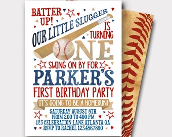 Baseball Birthday Invitation | All Star Birthday Invitation | Sports Birthday Invitation | First Birthday Invitation | Softball Invitation