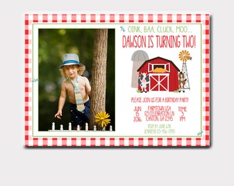 DIGITAL FILE Farm Birthday Invitation | Farm Animals | Petting Farm Invitation | Animal Invitation