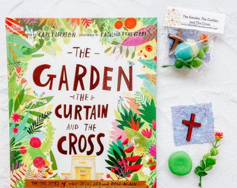 The Garden, the Curtain and the Cross Play-dough Kit Easter Lesson Crucifixion Jesus Toy Sensory Christian Easter Small World Children Book