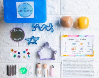 Queen Esther Play-Doh Sensory Kit, Bible Story, Purim Gift