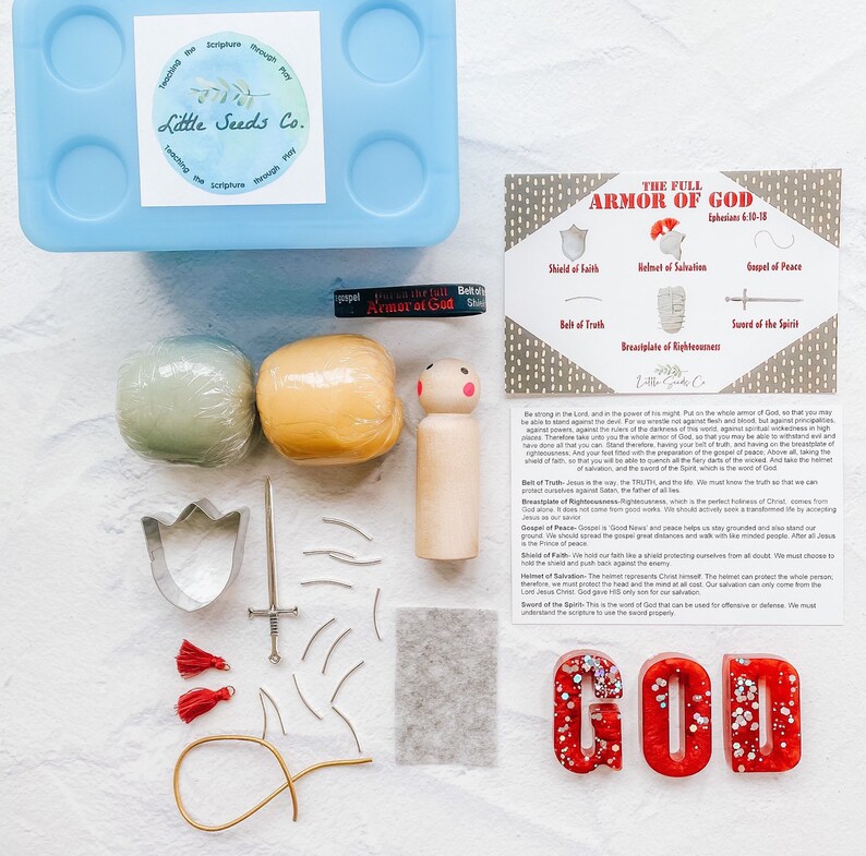Armor of God Playdoh Kit Bible Craft Bible Playdoh Kit Etsy