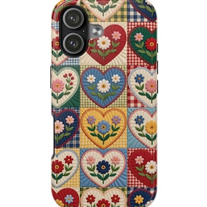 A Quilted Heart  Cell Phone Case | CottageCore Grandmillennial