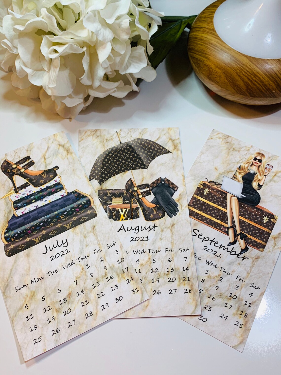 LV Fashionista Calendars 2021 Etsy