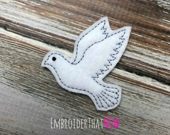 INSTANT DOWNLOAD Dove Digital Feltie Embroidery Design File